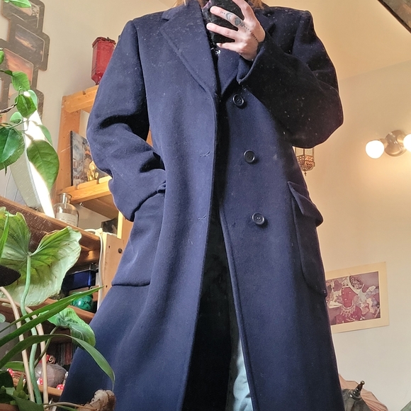 Dalton Other - D. & E. Dalton Cashmere Long Vintage Peacoat Navy Blue Made In England - M